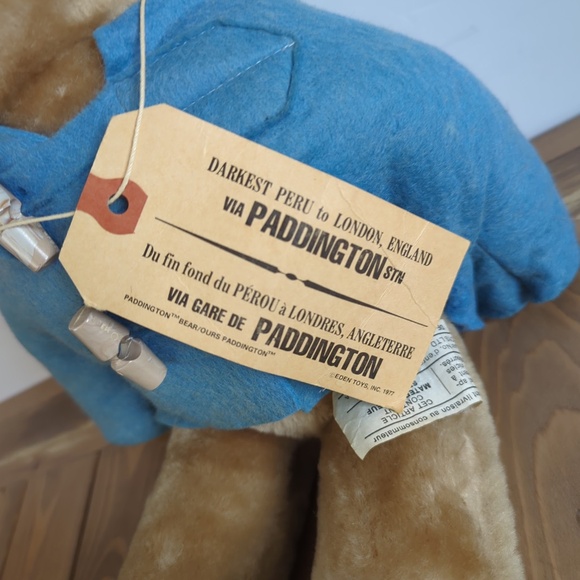 Vintage 1977 Paddington Bear Stuffed Animal Eden Toys - Picture 7 of 7
